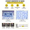 VEVOR 110V Countertop Ice Maker 70LB/24H; 350W Automatic Portable Ice Machine with 11LB Storage; 36Pcs per Tray; Auto Operation; Blue Light; Include W