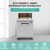 Orikool 29 IN Commercial Refrigerators Sandwich&Salad Prep Table with a Butcher Block Cutting Board, Protection Lid, Cold Storage, ETL Certified