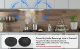 30 inch Insert Range Hood 600 CFM;  Built-in Stainless Steel Range Hoods with Right Button Controls and Back LED Lights; Kitchen Hood for Over Stove;