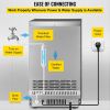 VEVOR 110V Countertop Ice Maker 70LB/24H; 350W Automatic Portable Ice Machine with 11LB Storage; 36Pcs per Tray; Auto Operation; Blue Light; Include W