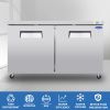 ORIKOOL 60" Commercial Under Counter Freezer 2 Door 18.5 Cu.ft Undercounter Work Top Freezers ETL Approved