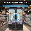 ORIKOOL Glass Door Merchandiser Freezer 19.2 Cu.ft Swing Door Commercial Reach-In Display Freezers Upright Freeze Storage