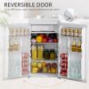3.2 Cu.Ft Mini Fridge with Freezer, Single Door Compact Refrigerator with Adjustable Thermostat, Shelf and Reversible Door for Bedroom, Dorm, Home Off