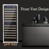 24 inch Wine Cooler Refrigerator, 152 Bottle Large Capacity Fast Cooling Low Noise, Frost Free Wine Fridge with Digital Temperature Control, Freestand