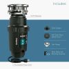 1/2 HP Continuous Feed Waste Disposer with Power Cord and Universal Mount