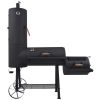 BBQ Charcoal Smoker with Bottom Shelf Black Heavy XXL
