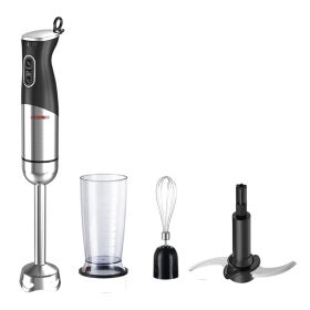 5 Core Handheld Blender 3 IN 1, Electric Hand Held Blenders 500W| Immersion 800ml Beaker & Whisk| 9 Speed Heavy Duty Stick (Color: Silver)