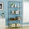 5 Shelf Wire Shelving Unit Garage NSF Metal Shelf Organizer Large Storage Shelves Heavy Duty Height Adjustable Utility Commercial Grade Steel Layer Sh